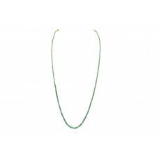 Natural Green Emerald Faceted Beads Stones Necklace Single line 49 Carat